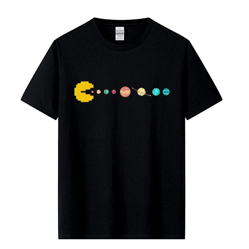 Men's High Quality T-shirt 100% Cotton Funny Game T-shirt Print T-shirt Casual Loose O-neck T-s