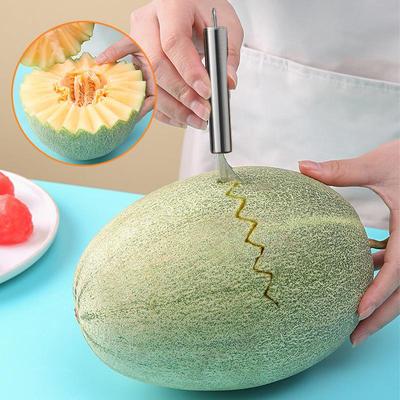 Fruchtschnitzmesser Fruchtkugel-Ausstechlöffel Edelstahl Küchen-Fruchtsalat-Gadgets Fruchtschnitzwerkzeuge Fruchtlöffel