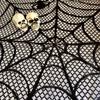 Spooky Halloween Polyester Cobweb Table Runner with Cobweb Pattern for Home and Event Decoration
