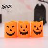 Realistic Flickering Flameless Candles 6 Pcs Battery Operated Tea Lights Orange Electric Fake Ghostly Patterned LED Candles Halloween Spooky Pumpkin