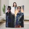 Leons Kennedy Residents Evils Warm Soft Blanket  Students Plush Throw Blanket Pattern Couch Chair Flannel Bedspread Bed Cover