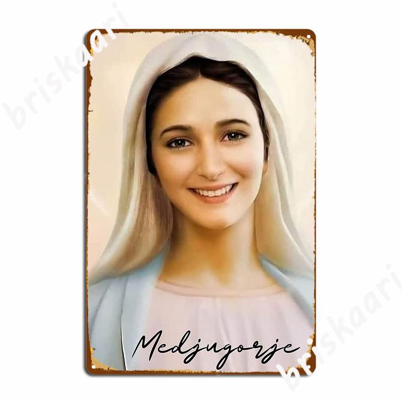 

Наша Леди Меджугорья Дева Мария Матка Божья Мадонна ди Меджугорье Металлическая табличка Постер Клуб Бар Ретро Жестяная табличка Постер 20x30cm