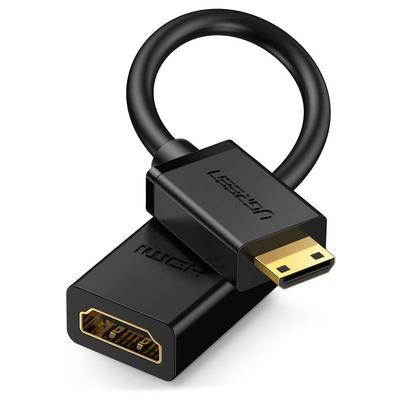 HDMI Female To Mini HDMI Male 4K 60Hz HEC ARC 22cm Black Adapter Cable