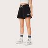 Li-Ning Sports Lifestyle Series Letter Mid-Waist Drawstring Comfortable Versatile Breathable Casual Shorts Women Shorts Black AKSU530-2
