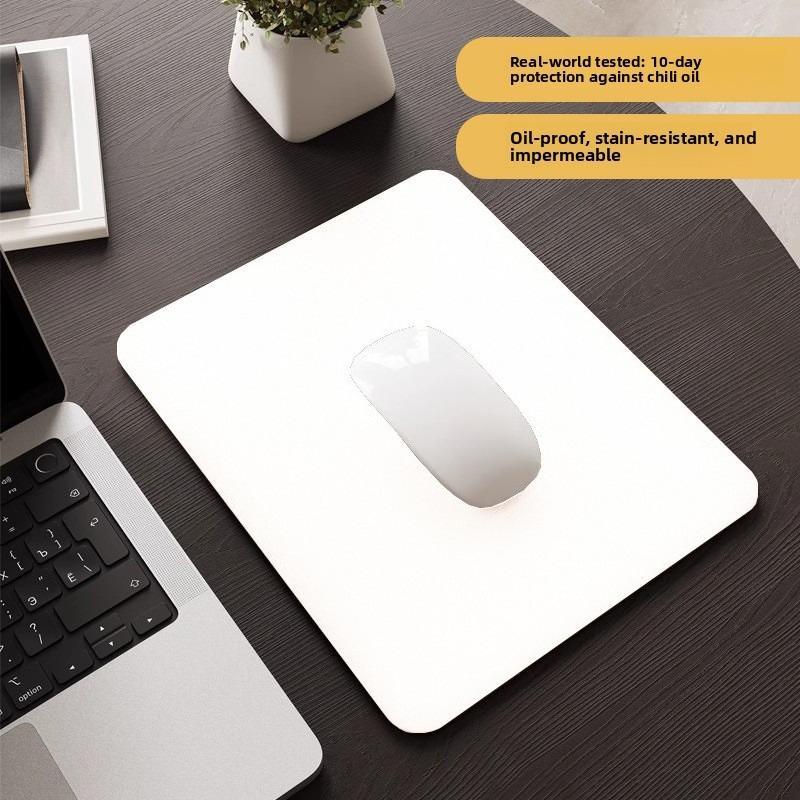 Premium Leather Mouse Pad, Desk Mat, Office Desktop Protector, Leather Dorm Room Laptop Keyboard Mat