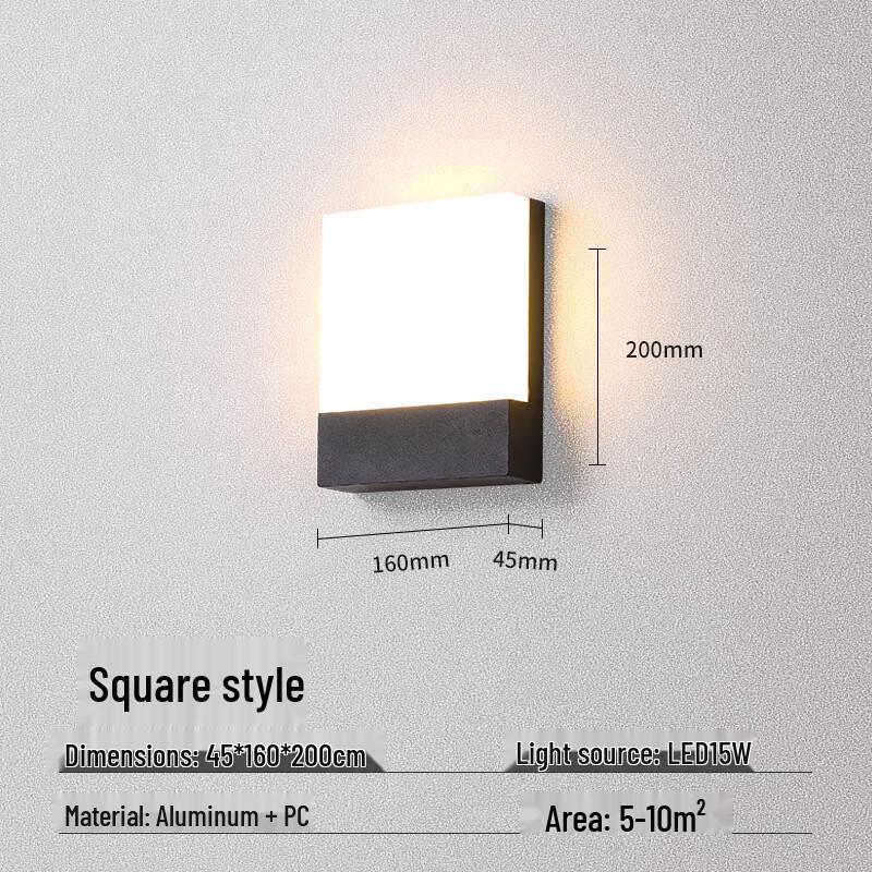 

oeny Outdoor Waterproof LED Wall Light