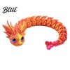 Desk Accessories for Women 3D Printed Articulated Dragon Fidget Toy Cute Ornaments Kawaii Cherry Blossom Decor Stress Relief Toy Adults Fantasy