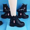 Real soft leather snow boots women's fur integrated fleece thermal cotton boots four seasons Martin boots women's thick heel leather boots