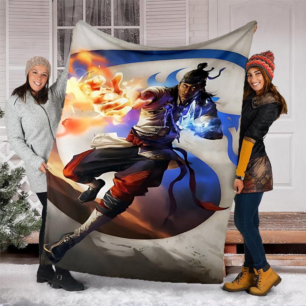 1pc Mortal Kombat Outdoor Flannel Throw Blanket Soft, Lightweight & Warm