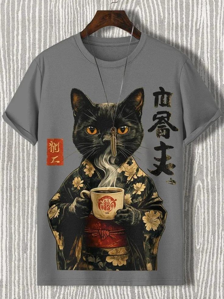 2025 Men's Funny Animal Print T Shirts Short Sleeve 3D Print Tees Crew Neck Summer Casual Tops Clothing Apparel