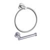Wall-Mounted Toilet Paper Holder and Towel Ring Set