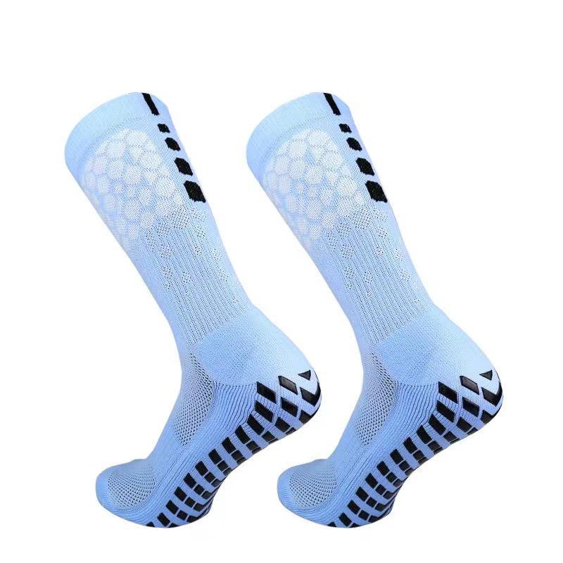 Grid Towel Bottom Non-Slip Football Socks - Mid-Calf, Thickened, Professional Training & Competition Sports Socks