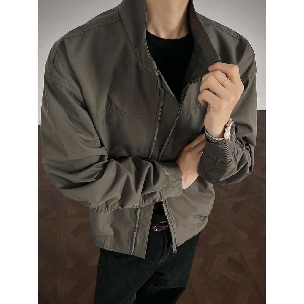 Veste de travail américaine Coach pour homme: Marque Tendance Automne, Style High Street, Top Sport à Col Montant