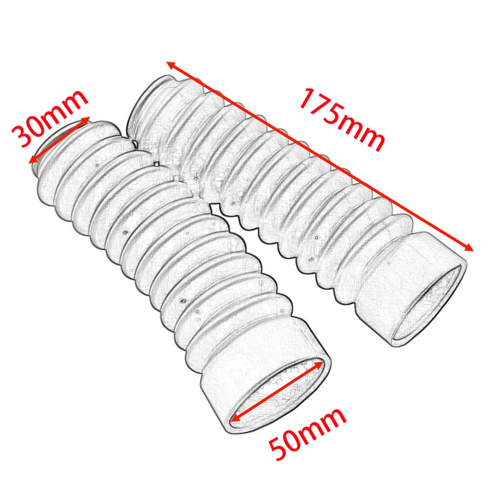 Alpha Rider Left & Right Set 30mmx50mmx175mm Front Fork Cover for Yamaha TW200 TW225