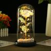 Gold Rose Glass Cover Ornament, Creative Mother's Day Valentine's Day Gift, Simulated Flower Ornament