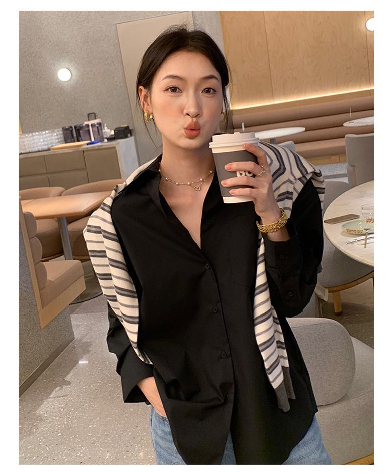 Rongtai Dongli French Chic Cool-Touch Non-Iron Women's Shirt - Spring/Summer 2026 Casual Top