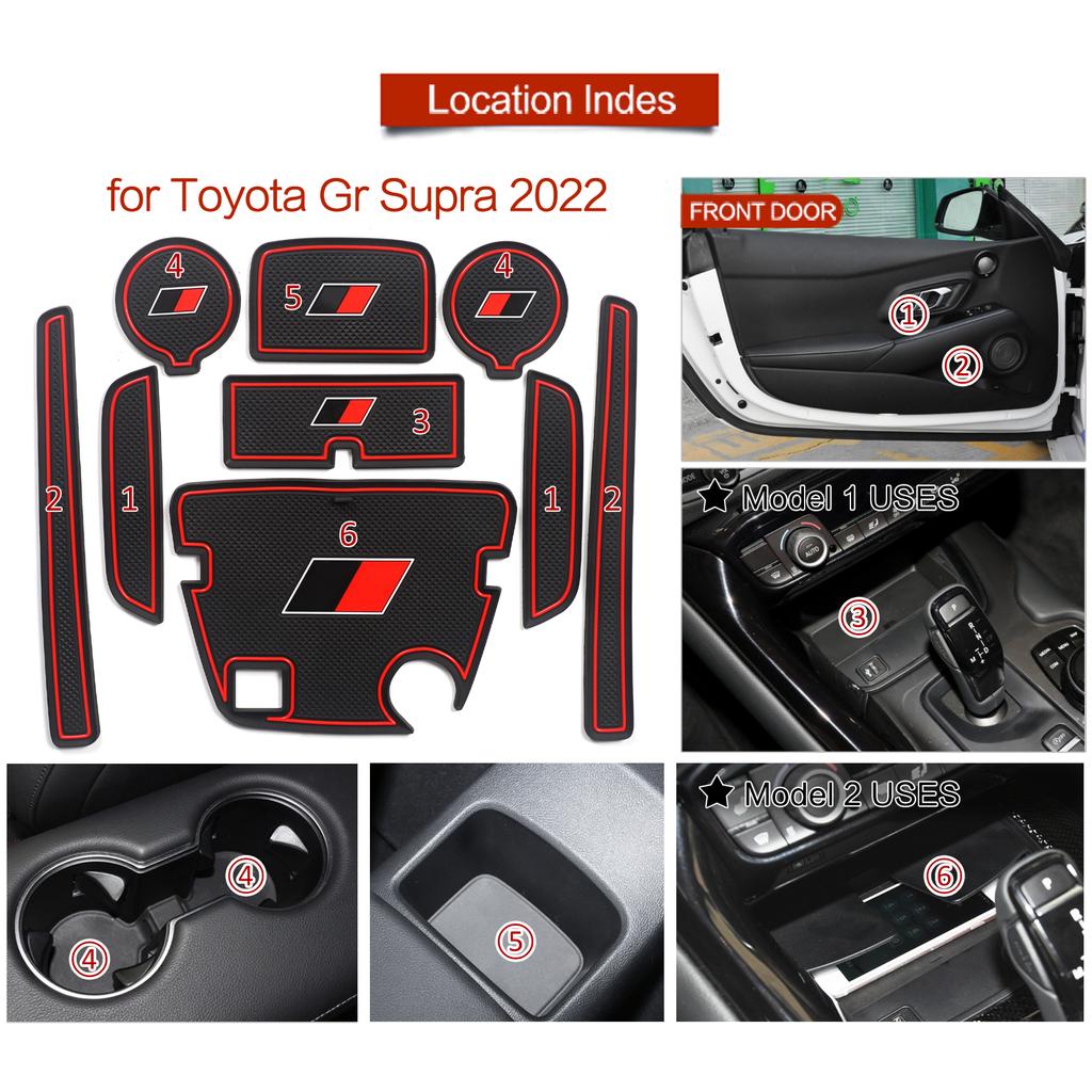 for Toyota GR Supra 2025 2025 Anti-Slip Gate Slot Cup Mat Accessories Non-Slip Door Groove Pad Coaster