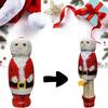 Unique Funny Santa Wooden Puppet Handcrafted Beech Wood For Christmas Decor Gifts