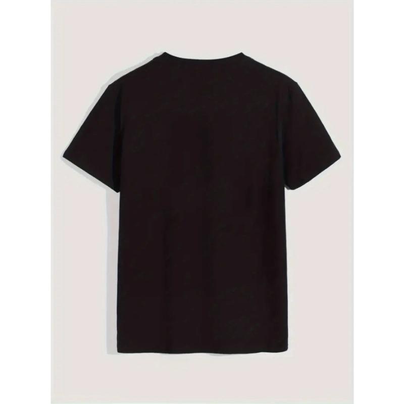 Summer 100% Pure Cotton Casual Loose T-shirt Paris French Printed Sports Comfortable Round Neck Short Sleeved Men's T-shirts