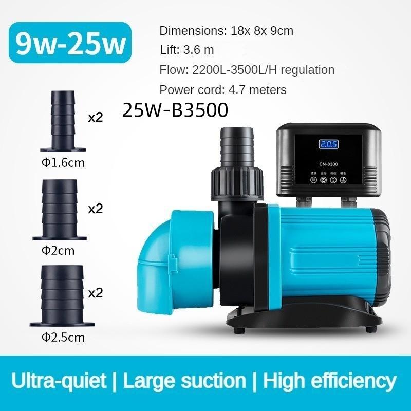 Small Frequency Conversion Bottom Suction Pump Fish Tank Silent Submersible Pump Aquarium Circulation Filtration Pump