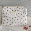 Floral Toiletry Cosmetic Pouch Flower Printed Makeup Lipstick Case Stationery Storage Bag  Casual