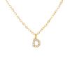 A-Z Initial Letter Pendant Necklace Gold Color Stainless Steel Clear Zircon Women Trendy Choker Minimalist Alphabet Jewelry Gift