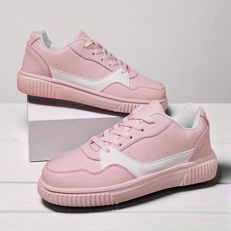 [Leopard Print Sneakers] Women's Beige&Black Low-Top Platform Sneakers Lace-Up Cushioned Breathable All-Season Casual Sports