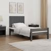 824835 vidaXL Wall-mounted Headboard Grey 95.5x3x60 Cm Solid Pine Wood