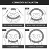 1PC Winter Warm Steering Wheel Cover, Universal Winter Plush Steering Wheel Anti Slip Full Surrounding Protective Cover