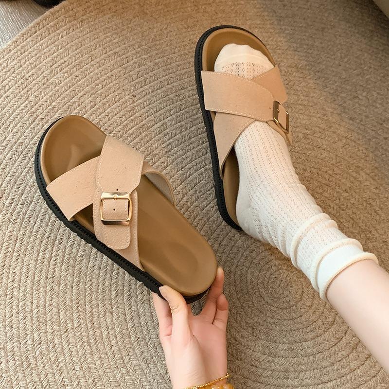 Oversized, Sandals, Thick Bottom, Versatile, Beach Shoes, Seaside, New Style, Outerwear, Women's, Slippers
