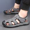Sandals men's 2025 summer outer wear bag head non-slip men's driving sports breathable casual leather sandals 2025