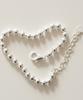 Alleun Silver 925 Ball Chain Long Bold Bracelet (Type B)