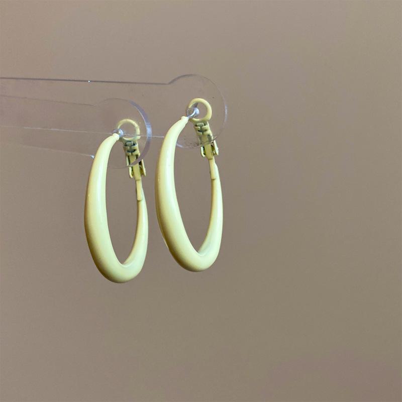 Dopamine Color Glossy Earrings Earrings Simple Earrings