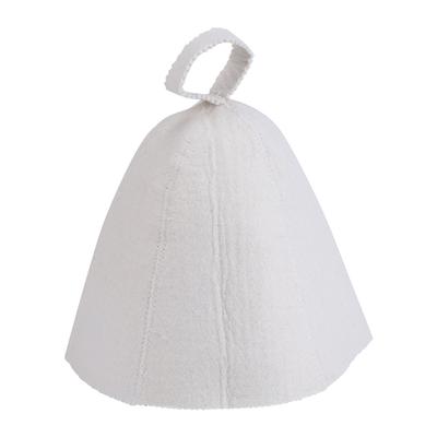 Gorro de Fieltro de Lana Blanca para Sauna Banya Rusa Cabaña de Sauna Con Lazo para Colgar Suministro