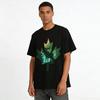 Canada Mountain Scenery Maple Leaf Silhouette Print Tee Pure cotton T-shirt