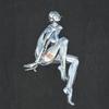 Vintage Hajime Sorayama Sexy Robot Graphic Black 90s Y2K Sz.L REPRINT Unisex T-Shirt