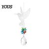 Sun Catcher Hanging Metal Hummingbird Suncatcher, Faux Crystal Prisms Window Multi-layered Suncatcher Rainbow Maker Ornament for Garden, Home