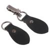Metal Buckle Hooks Black PU Leather Toggle Buttons Sewing Fasteners for Leather Craft Clothing DIY
