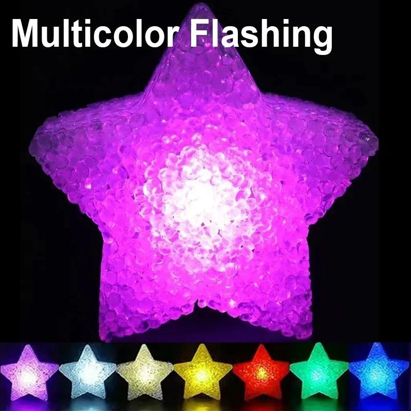 Star Handheld LED Light Cute Acrylic Star Shaped Night Light Anti-slip Band Light Lamp for Dance Performance Stage Photo Prop