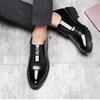 Herren Elevator Schuhe aus Lackleder mit Spleißung 4/7/9 CM Höhenzunahme Lift Herren Formelle Oxford Schuhe für Geschäft Hochzeit Fußbekleidung