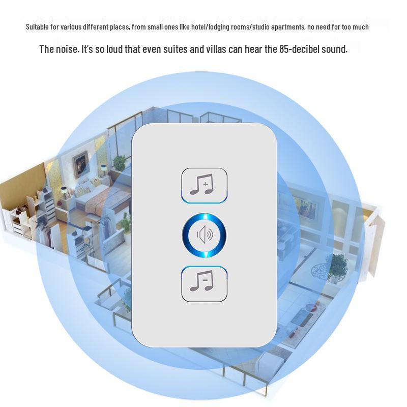 Smart Long-Range Wireless Doorbell for Elderly and Home Use with Music Alerts
