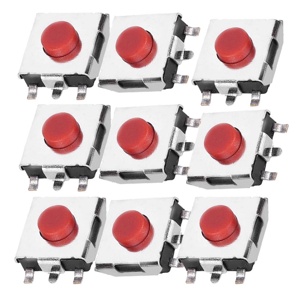 200PCS 6 x 6 x 3.1mm Tactile Push Button 5 Pins Brass Momentary Tactile Switch Mini Assortment Kit Light Touching Patch Cars