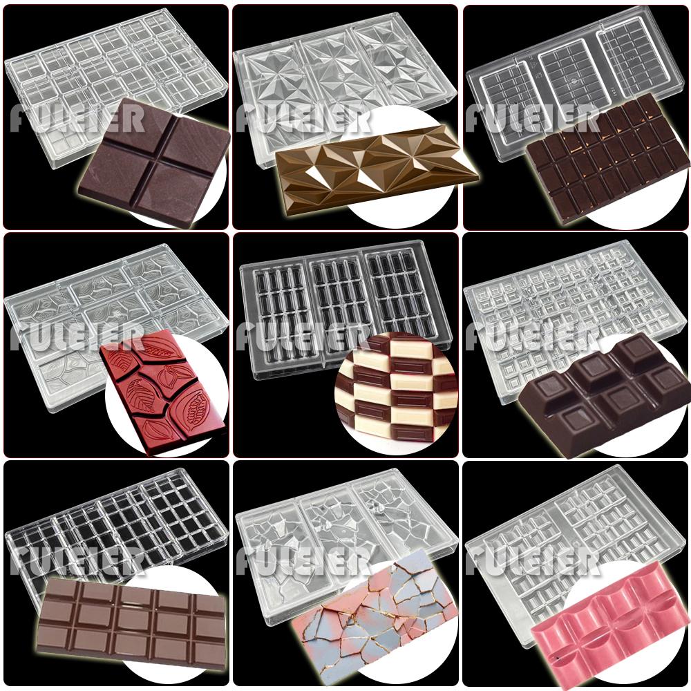 Chocolate Bar Mold Baking Confectionery Tools For Cake Decoration Pastry Polycarbonate Chocolate Mold