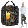 Blue And Gold Insulated Lunch Bag for Kids School Cooler Thermal Food Box Tote Portable Lunch Boxes Container