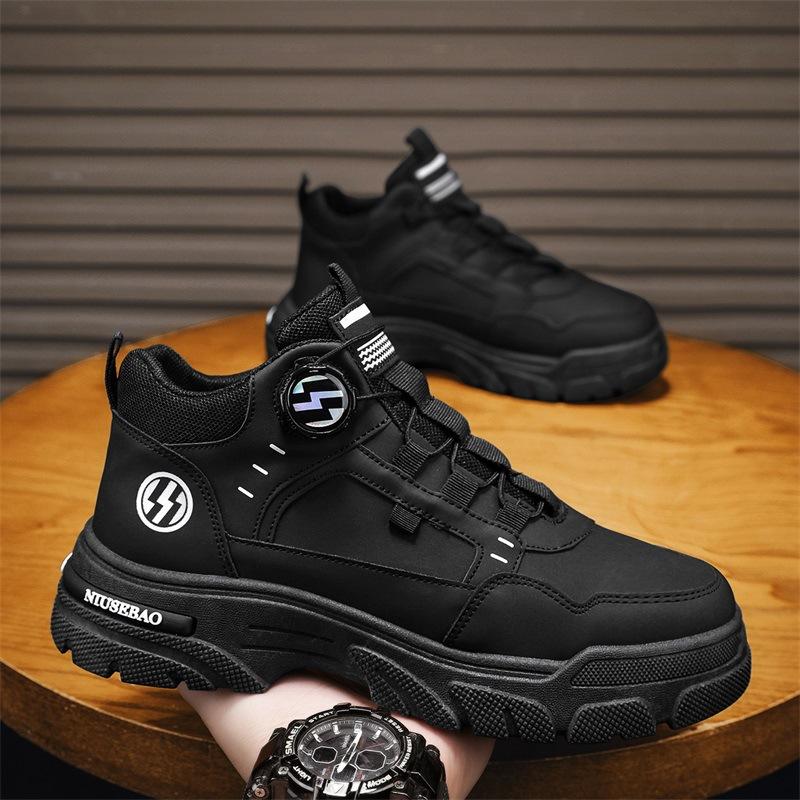 2025 autumn middle help men's shoes trend versatile men's boots outdoor men's shoes one pedal fashion shoes youth casual shoes