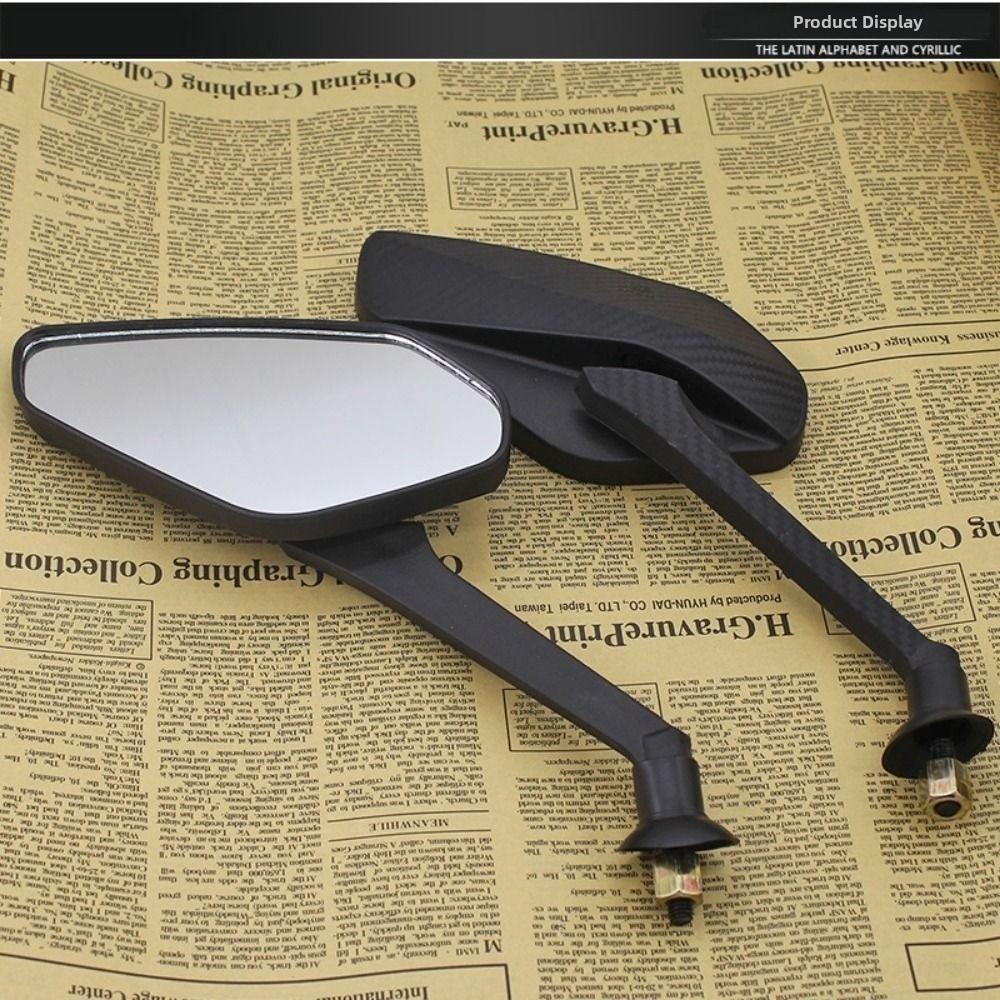 1Pair Black Motorcycle Scooter Reflector 8mm Rigth Thread Rear View Mirrors  Scooter Parts