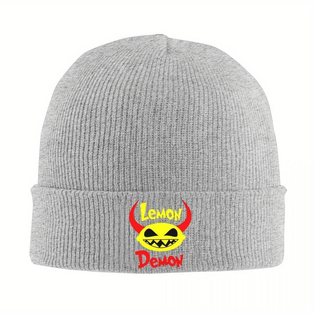 LEMON DEMON Bonnet Hats Knitting Hat Adult Unisex Hip Hop Warm Soft Beanie Hats Spring Hippie Custom Cap