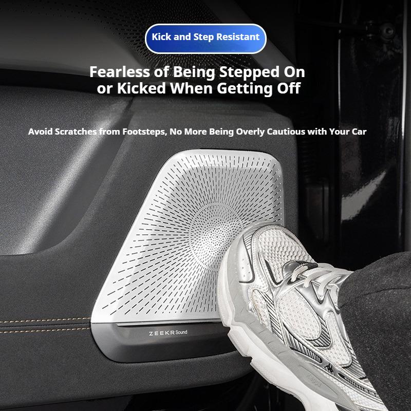 For Zeekr 7X Car Door Woofer Cover Car Audio Stainless Steel Protective Cover Modification Interior Accessories