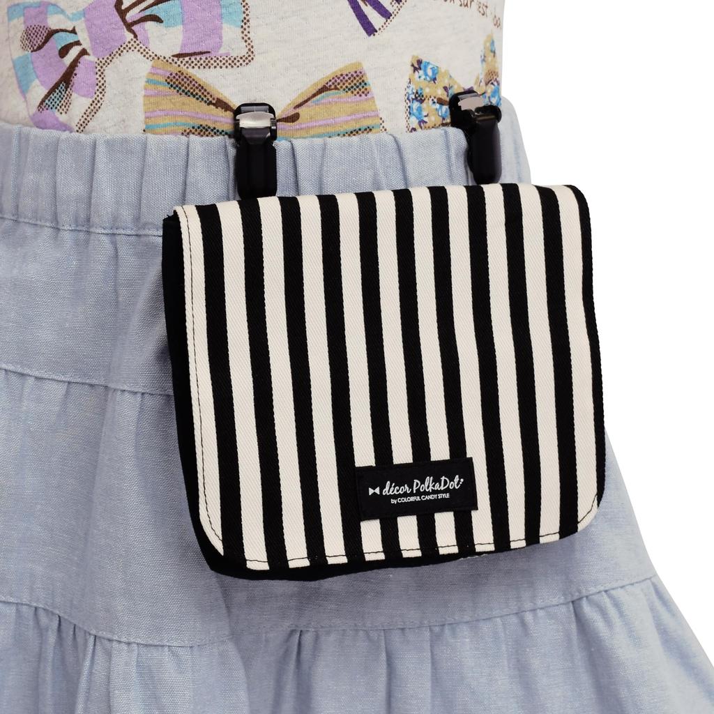 COLORFUL CANDY STYLE decor PolkaDot Portable Polka Dot Large x Narrow Stripe Set of Cute for Attached Portable Pocket Waist N6080013 [Large]