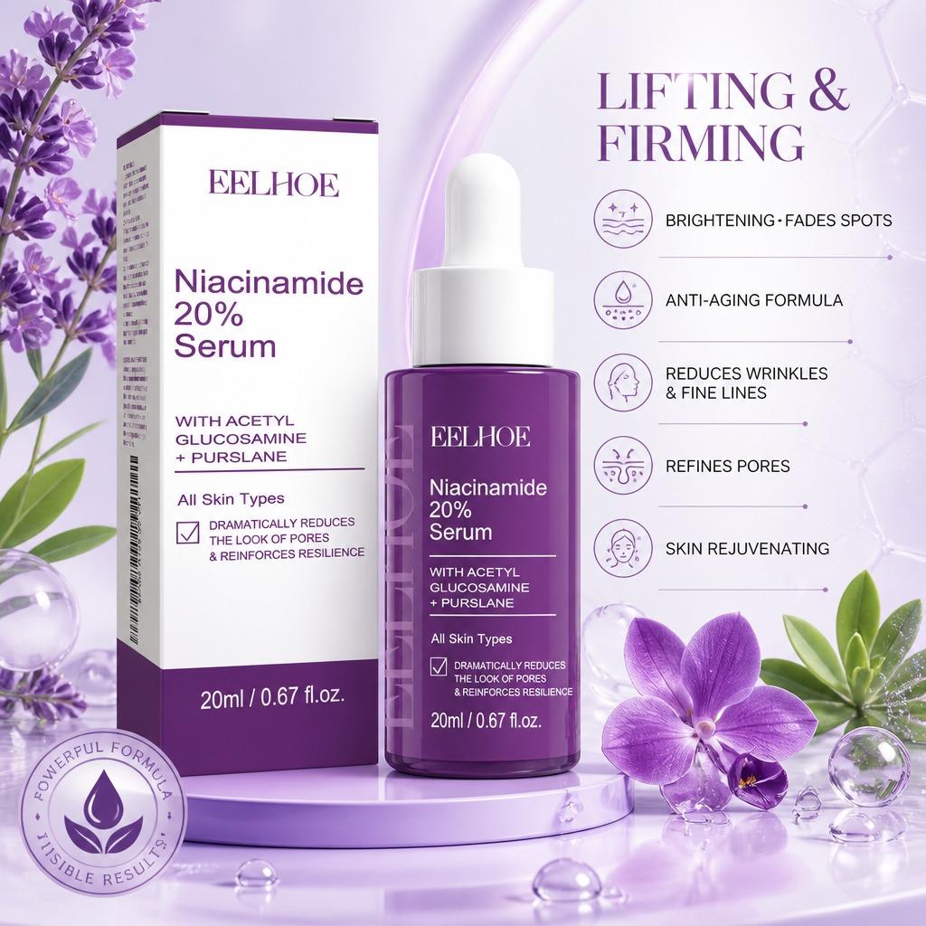 20% Niacinamide B3 Concentrated Skincare Anti Aging Color Removal Pore  Shrinking Spot Fading Wrinkles and Wrinkles 20ml